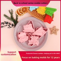 Série Rentrée Scolaire : Emporte-pièces en Plastique pour Biscuits, Motifs Sac à Dos, Dessins Animés 3D, DIY, Biscuits Personnalisés Imprimés (Simulations d'Avions en Papier, Argile)