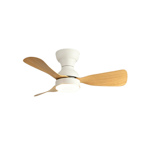 Ventilador de Techo Moderno de Tres Aspas con Acabado de Madera y Luz para Salas de Estar, Dormitorios e Interiores de Casas Contemporáneas - Product Image 3