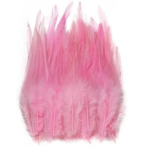 Happy Feather 100PCS Pluma de <span class=keywords><strong>gallo</strong></span> para manualidades, 5-7 pulgadas Plumas de cuello de faisán naturales Pendientes colgantes Atrapasueños Rosa - Product Image 2