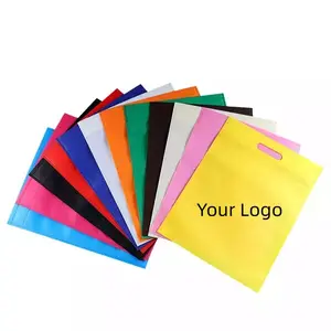 Custom Logo Shopping Bag High Quality Die Cut Foldable Non Woven Shoe Bag Hot Promotion Cheap Non Woven Tote Shopping Bag