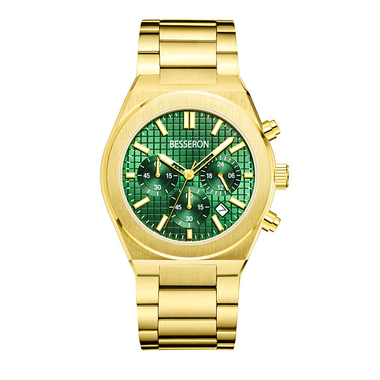 Gold Band Green Dial