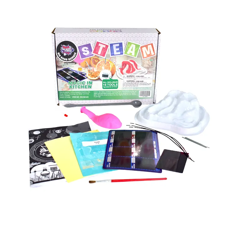 Kit de brinquedos científicos e de engenharia para cozinha, brinquedo educativo DIY para crianças, kit de projetos científicos para aprender ciências diariamente