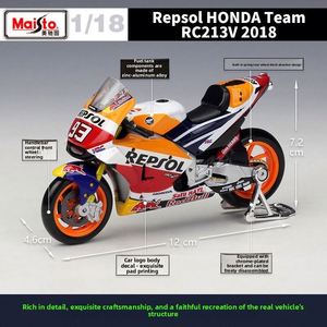 <span class=keywords><strong>Moto</strong></span> de simulation en alliage 1:18 Repsol Team RC213V, modèle GP moulé sous pression avec finition détaillé<span class=keywords><strong>e</strong></span>, pour garçons : Contrôle la force - Product Image 2