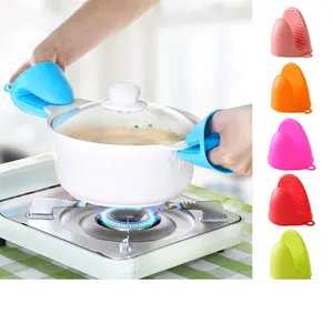 Guanti da forno antiscivolo mini guanti da cucina resistenti al calore in silicone presina per cucinare e cuocere le mani