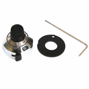 Bonens H-23-6A 6.35 mét kim loại màu đen nhôm chiết Knob với vòng trục phẳng - Product Image 4