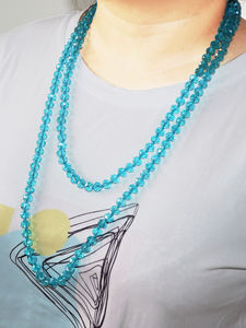 Nuova Collana Lunga Avvolgente all'Ingrosso per Donne con Perle di Cristallo Annodate - Product Image 3