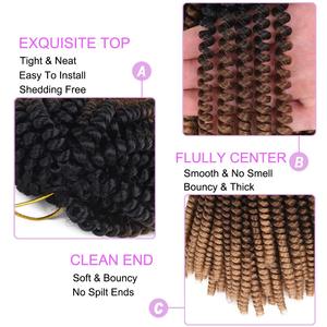 Sortie d'usine Crochet tresse <span class=keywords><strong>bombe</strong></span> torsion tresse Crochet <span class=keywords><strong>cheveux</strong></span> Ombre couleur synthétique moelleux Extension de <span class=keywords><strong>cheveux</strong></span> printemps torsion Crochet <span class=keywords><strong>cheveux</strong></span> - Product Image 2