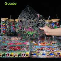 Goode Celebrity Figure Idol UV DTF pour enveloppes de tasses à motifs de dessins animés, gobelets en verre 16oz 24oz, étiquettes 3D vernies haute viscosité, vente en gros