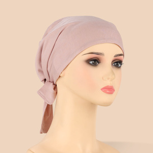 Pañuelo para la Cabeza Musulmán de Lujo Personalizado en Varios Colores para Mujer, Tela Suave con Detalle de Lazo, Cubre Cabeza Modesto, Dubai 2026 - Product Image 2