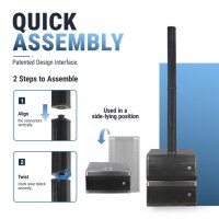 [CN Stock] Sistema de Sonido Profesional Portátil Accuracy Pro Audio AC22TD3 con Entrega Rápida, Altavoz de Columna Activo para Karaoke