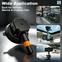 Support à ventouse de 3,5 pouces en alliage d'aluminium avec option pompe manuelle pour caméra de voiture, surfaces lisses, couleur Pantone personnalisée, 20-25 kg