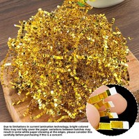 [50g/100g par paquet] Bandes de papier froissé métallisé recyclables et chatoyantes, garniture en raphia pour emballage de boîtes cadeaux de mariage et de bonbons