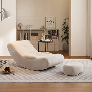 Chaises de salon nordiques de luxe modernes canapé à bascule inclinable simple adultes assis se détendre paresseux designer de meubles - Product Image 6