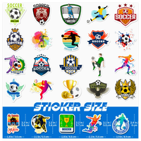 50 autocollants de football de style américain, en papier, pour valises, trophées, décoratifs, promotionnels