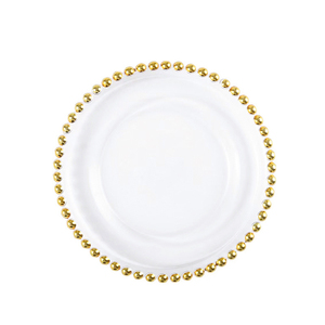 Vaisselle en verre plaqué luxe, assiette en verre, décoration de la maison - Product Image 1