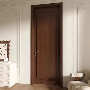 Puerta Interior de Madera Maciza con Chapa de Madera Natural, Personalizada de Fábrica, para Apartamentos, Casas, Villas y Hoteles - Product Image 6