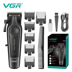 VGR197 Nuevo <span class=keywords><strong>cortapelos</strong></span> eléctrico transfronterizo de acero inoxidable para salones, recortadora degradada para cabello con acabado aceitado, recargable para uso doméstico masculino - Product Image 4