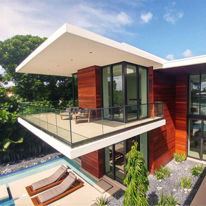 Lan can kính ban công không khung hiện đại với kính cường lực 12mm và kênh U nhôm cho cầu thang ngoài trời hoặc sân thượng - Product Image 1