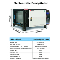 Extracteur de graisse commercial pour restaurant, système d'extraction de fumée de cuisine, précipitateur électrostatique, machine de traitement des gaz, directement de l'usine