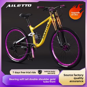 Bicicleta de Montaña con Suspensión Trasera, Frenos de Disco, Cuadro de Acero al Carbono y Aluminio VD30, para Hombre y Mujer - Product Image 2