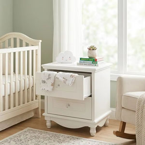 High Quality White Children Nightstand 2 Drawer <b>Bedside</b> Table for Kids Bedroom Hotel and Home Furniture from Vietnam - Product Image 1