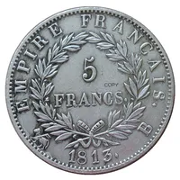Reproduksi Prancis 1813 A/AM/B/D/H/I/K/M/Q/T/U/W 5 Gz-napoleon I Koin Berlapis Perak Kerajaan Prancis