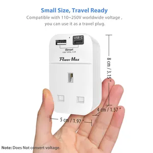 Mifaso1-Outlet Power Adapter 2USB travel adapters plugger fischer smart plug wifi uk extension board travel plug Wall Charger