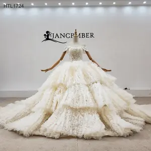 Jancember HTL1724 New Fashion Design Ball Gown Luxury Bohemian Wedding Dress