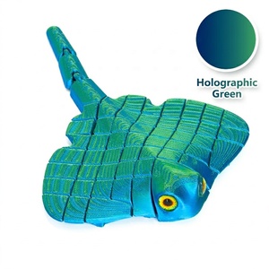 Jouet anti-stress Manta Ray imprimé en 3D, jouet articulé animal marin, jouets sensoriels en PLA multicolore, poisson flexible - Product Image 4