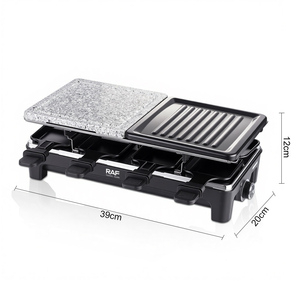 Machine à griller le fromage RAF, Parrilla De Queso, 1500W, <span class=keywords><strong>raclette</strong></span> pour 8 personnes avec plaque en pierre pour les fêtes en famille - Product Image 6
