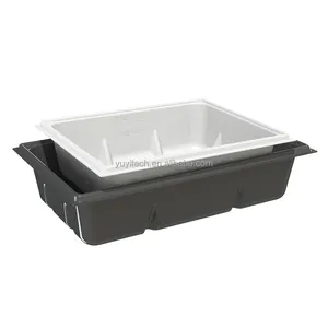 Bianco nero plastica ABS DWC Hydro Farm piante acquatiche crescono vasche idroponiche profonde orizzontali in vendita