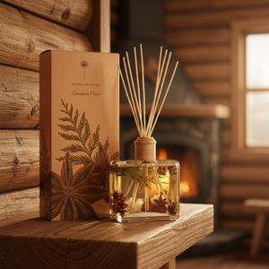 Difusor de Aromas Aikun con Varillas de Aceite Esencial, Botella Cuadrada de Vidrio, Tapa de Madera, Aroma Duradero, con Caja de Regalo para Dormitorio u Hotel - Product Image 1