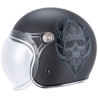 Casque de moto avec visière A500 3/4 ouvert, en fibre de verre/fibre de carbone, protection de la tête, homologué ECE/DOT/3C, pour adulte unisexe