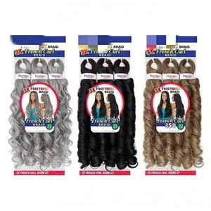 Extensioni <span class=keywords><strong>per</strong></span> <span class=keywords><strong>capelli</strong></span> <span class=keywords><strong>sintetici</strong></span> ad alta temperatura da 225g, Loose Body Wave, Spiral Curl, Crochet Braid, French Curl, trama singola, senza perdita di <span class=keywords><strong>capelli</strong></span> - Product Image 1