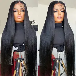 Wholesale Brazilian Human Hair Wigs Hd Lace Front Pre Plucked Natural Hairline Wig 200 Density 13X6 Hd Lace Frontal Wig