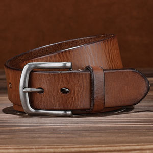 <span class=keywords><strong>Cintura</strong></span> Vintage in Vera Pelle di Vitello per Uomo e Donna con Fibbia in Ottone Stile Western Cowboy di <span class=keywords><strong>Alta</strong></span> Qualità e Lusso per Pantaloni - Product Image 5