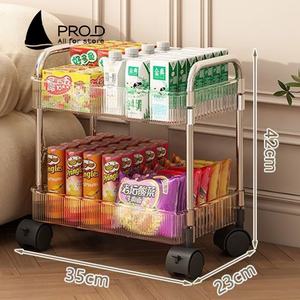 Estante <span class=keywords><strong>de</strong></span> almacenamiento transparente, libros <span class=keywords><strong>de</strong></span> aperitivos y artículos diversos, carrito móvil multicapa con ruedas, carrito <span class=keywords><strong>de</strong></span> almacenamiento - Product Image 6
