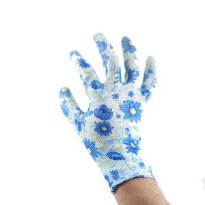 Gants enduits de nitrile <span class=keywords><strong>4</strong></span> saisons Gants de travail enduits de paume en polyester et nylon froissé Gants de sécurité enduits de <span class=keywords><strong>latex</strong></span> chauds et froids - Product Image 5