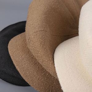 New Arrival Autumn Winter Unisex Casual Solid Color Beret <b>Hat</b> Terry Twill Foldable 8 Panel Newsboy <b>Hat</b> - Product Image 4