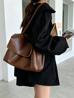 Sac à main bandoulière vintage en PU avec fermeture éclair RFID grande capacité pour femme, collection automne-hiver 2026
