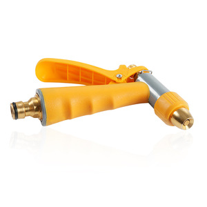 Pure <b>Copper</b> High Pressure Water Gun Orange Brass Connector Manual Car <b>Washer</b> Household Watering Tool - Product Image 3
