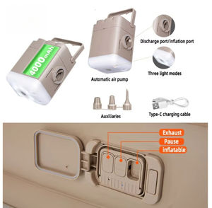 Açık hava maceraları için dahili şişme yatak ile taşınabilir otomatik kamp hava kanepe şarj edilebilir pompa - Product Image 6