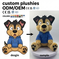 Peluche personnalisée OEM/ODM, chien en peluche avec sweat-shirt, cadeaux promotionnels pour animalerie, jouets en peluche personnalisés Digital Circus Pomni, vente en gros