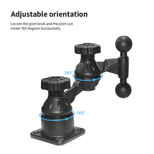 VINmounts Swing Arm Mount <b>with</b> Double Ball Head Universal Adjustment Bracket VIN-HB-SBSQ-02-L - Product Image 4