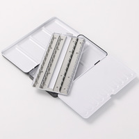 Palette de peinture aquarelle pliable personnalisée vide, grande boîte métallique avec 12/24/48 demi-pans