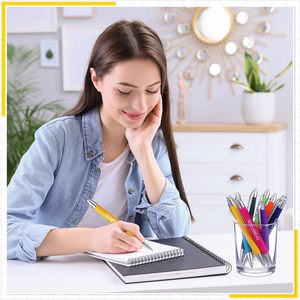 Low Price Yellow Plastic Multicolored Plastic <b>Pens</b> with Custom logo Beads <b>Cheap</b> Custom Plastic Items Ball <b>Pen</b> with logo - Product Image 5