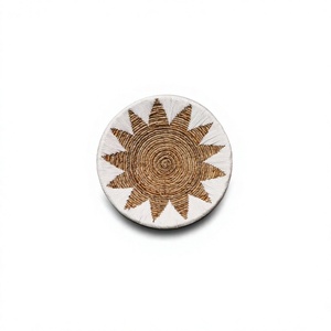 Gubuk Bali Set 3 Banana Leaf <b>Plate</b> <b>Wall</b> Decor Handmade Traditional Design Baptism Diwali Occasions Adding Rustic Charm Bedroom - Product Image 1