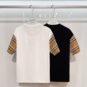 Camiseta de manga corta para hombre, estilo vintage Burberry, diseño a cuadros, informal, de lujo, 100% algodón. - Product Image 2