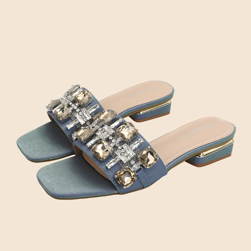 Peep Toe Sandals Low Heel Elegant Durable Shoes