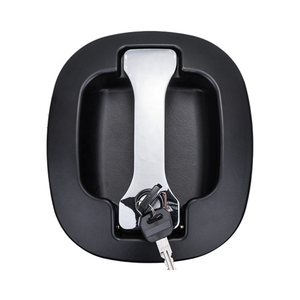 Chất lượng cao màu đen gấp xử lý khóa với các phím Xe Tải xe buýt Trailer cửa Kẽm hợp kim chốt Tủ Bảng điều khiển xi lanh ổ khóa - Product Image 1